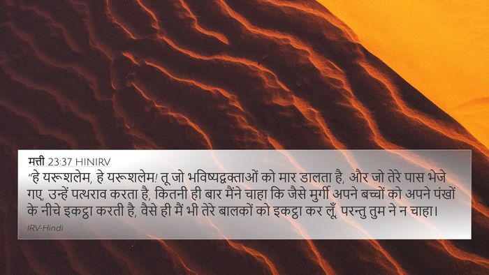 मत्ती 23:37 HINIRV Bible Verse Image