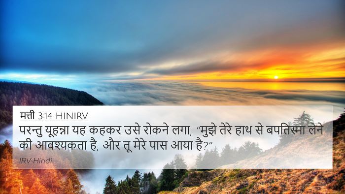 मत्ती 3:14 HINIRV Bible Verse Image