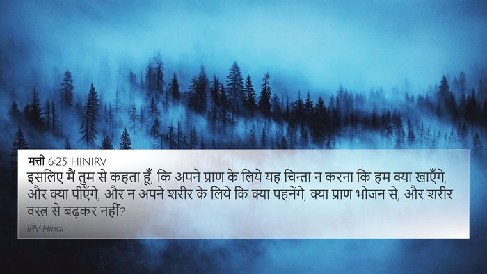 मत्ती 6:25 HINIRV Bible Verse Image