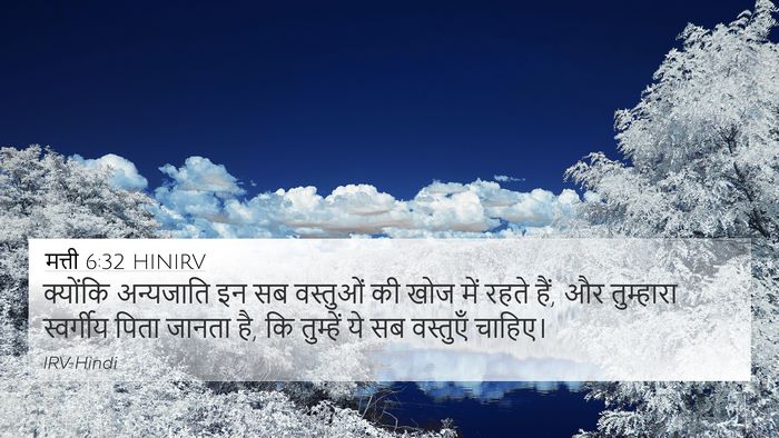 मत्ती 6:32 HINIRV Bible Verse Image