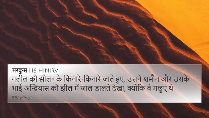 मरकुस 1:16 HINIRV Bible Verse Image