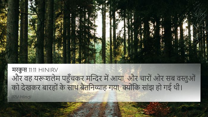 मरकुस 11:11 HINIRV Bible Verse Image