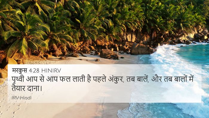 मरकुस 4:28 HINIRV Bible Verse Image