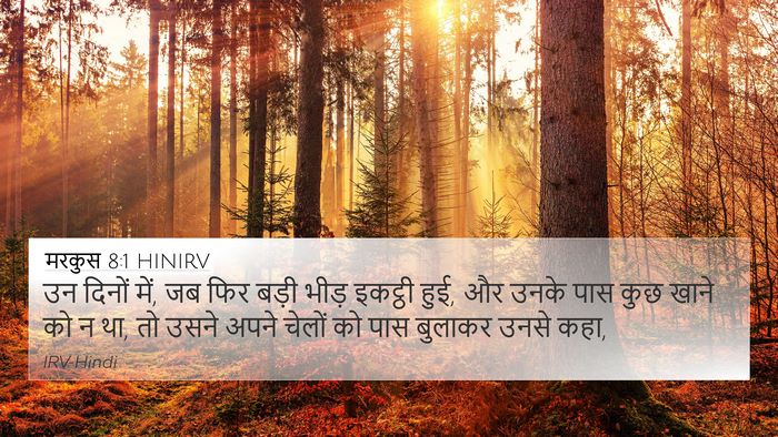 मरकुस 8:1 HINIRV 4K Wallpaper - उन दिनों में, जब - 4K Wallpaper Bible Verse
