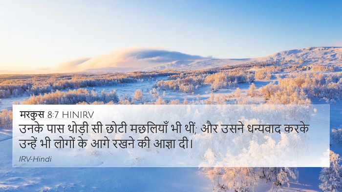 मरकुस 8:7 HINIRV 4K Wallpaper - उनके पास थोड़ी सी - 4K Wallpaper Bible Verse