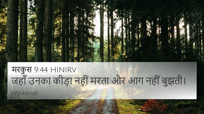 मरकुस 9:44 HINIRV 4K Wallpaper - जहाँ उनका कीड़ा - 4K Wallpaper Bible Verse