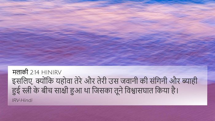 मलाकी 2:14 HINIRV Bible Verse Image