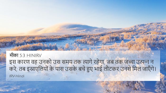 मीका 5:3 HINIRV Bible Verse Image