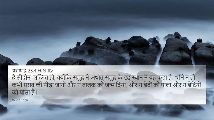 यशायाह 23:4 HINIRV Bible Verse Image