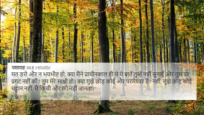 यशायाह 44:8 HINIRV Bible Verse Image