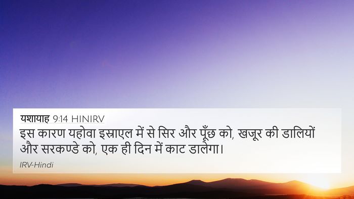 यशायाह 9:14 HINIRV Bible Verse Image