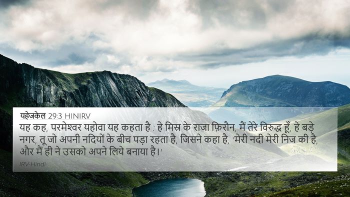 यहेजकेल 29:3 HINIRV Bible Verse Image