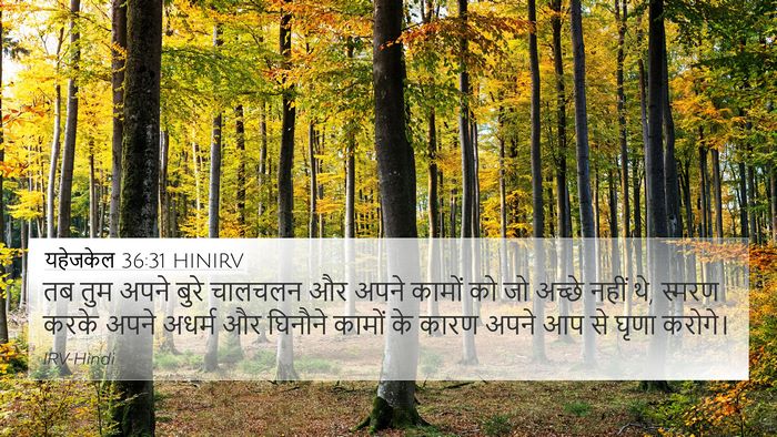 यहेजकेल 36:31 HINIRV Bible Verse Image