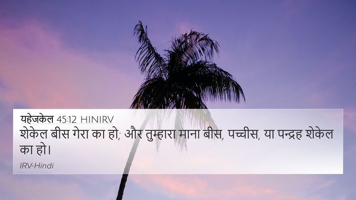 यहेजकेल 45:12 HINIRV Bible Verse Image