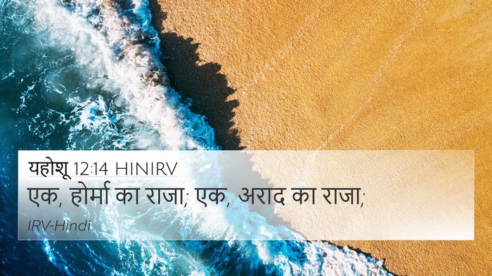 यहोशू 12:14 HINIRV 4K Wallpaper - एक, होर्मा का राजा; - 4K Wallpaper Bible Verse