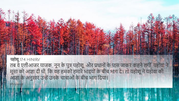 यहोशू 17:4 HINIRV 4K Wallpaper - तब वे एलीआजर याजक, - 4K Wallpaper Bible Verse