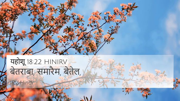 यहोशू 18:22 HINIRV Bible Verse Image