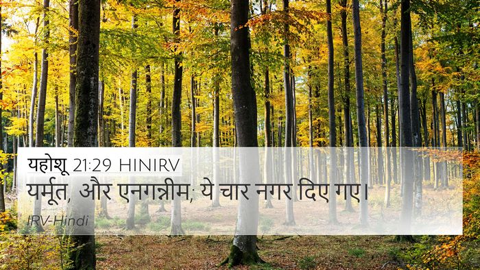 यहोशू 21:29 HINIRV Bible Verse Image