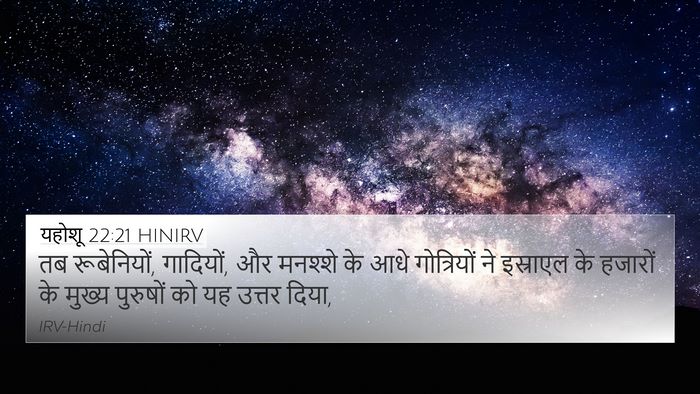 यहोशू 22:21 HINIRV 4K Wallpaper - तब रूबेनियों, - 4K Wallpaper Bible Verse