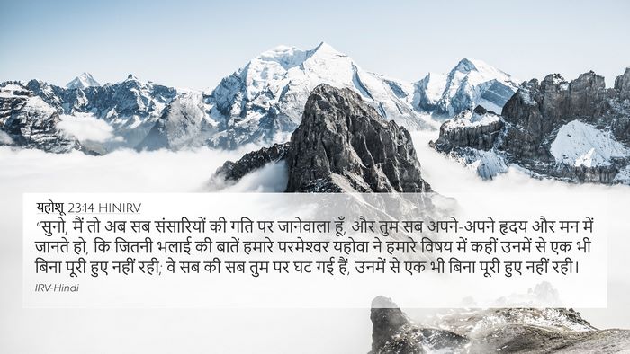 यहोशू 23:14 HINIRV Bible Verse Image