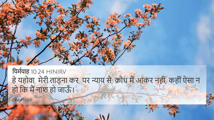 यिर्मयाह 10:24 HINIRV Bible Verse Image