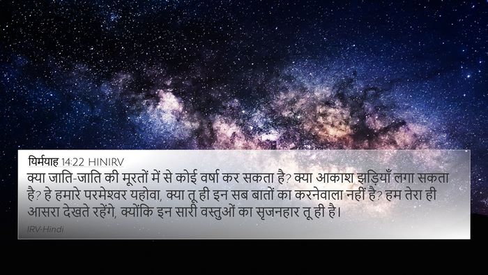 यिर्मयाह 14:22 HINIRV Bible Verse Image