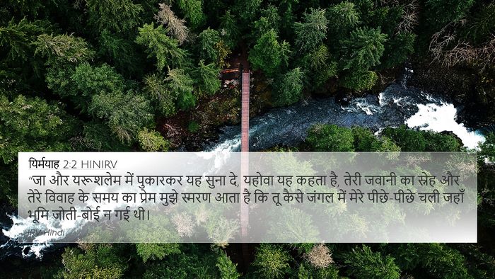 यिर्मयाह 2:2 HINIRV Bible Verse Image