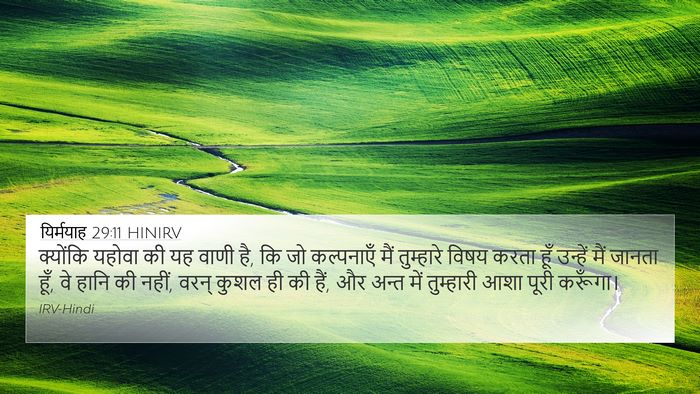 यिर्मयाह 29:11 HINIRV Bible Verse Image