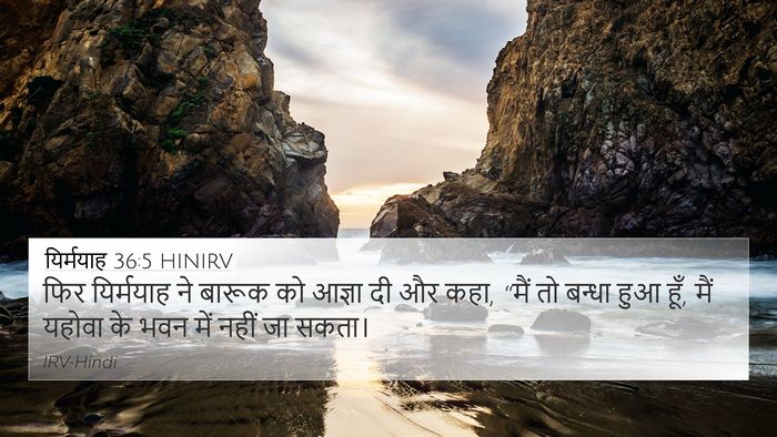 यिर्मयाह 36:5 HINIRV Bible Verse Image