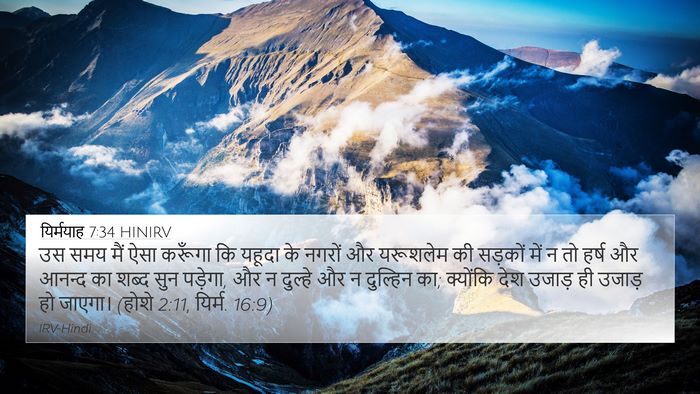यिर्मयाह 7:34 HINIRV Bible Verse Image