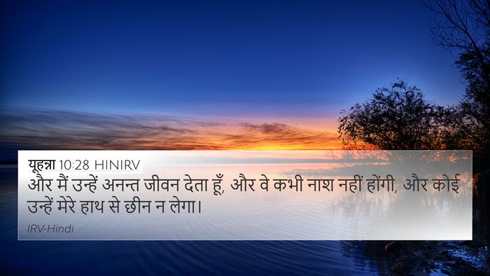 यूहन्ना 10:28 HINIRV Bible Verse Image