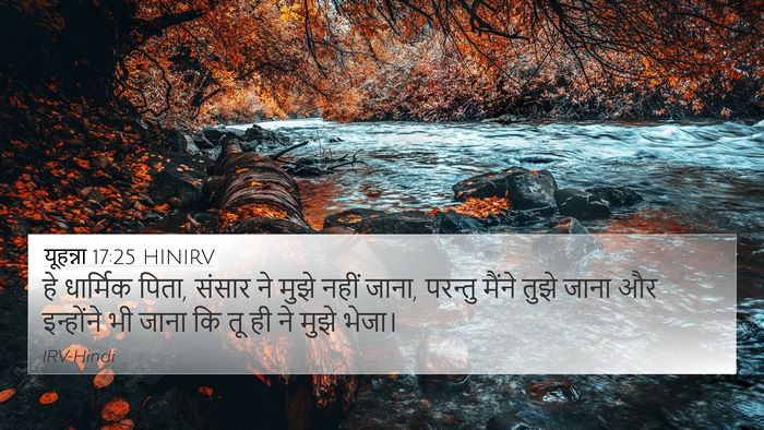 यूहन्ना 17:25 HINIRV Bible Verse Image