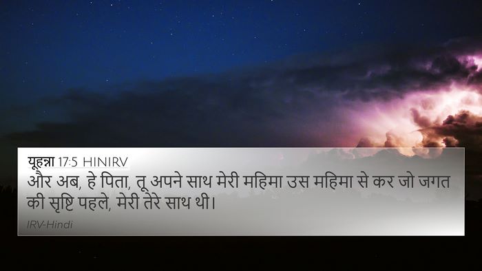 यूहन्ना 17:5 HINIRV Bible Verse Image