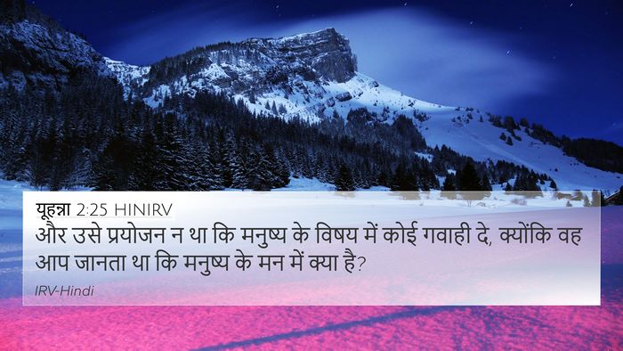 यूहन्ना 2:25 HINIRV Bible Verse Image
