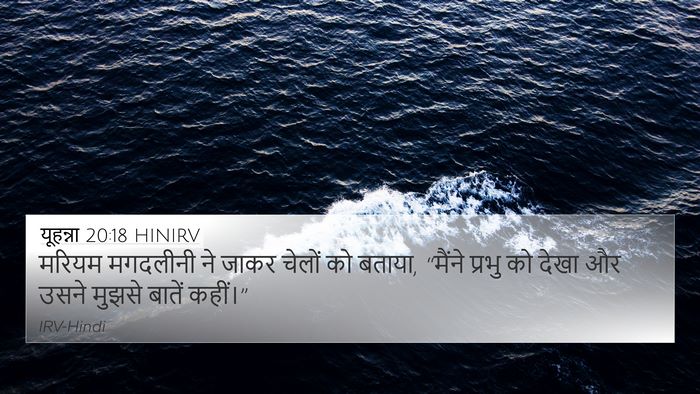 यूहन्ना 20:18 HINIRV Bible Verse Image