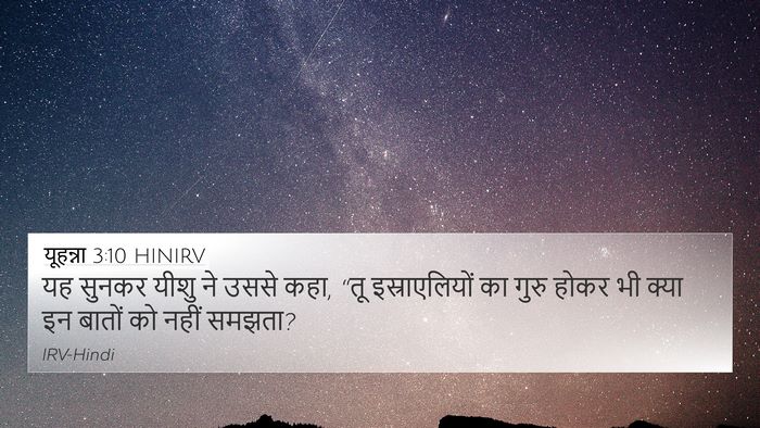 यूहन्ना 3:10 HINIRV Bible Verse Image