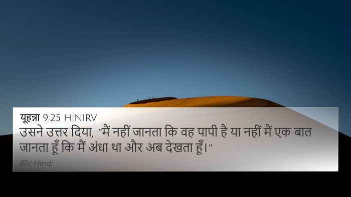 यूहन्ना 9:25 HINIRV Bible Verse Image