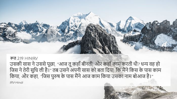 रूत 2:19 HINIRV 4K Wallpaper - उसकी सास ने उससे - 4K Wallpaper Bible Verse