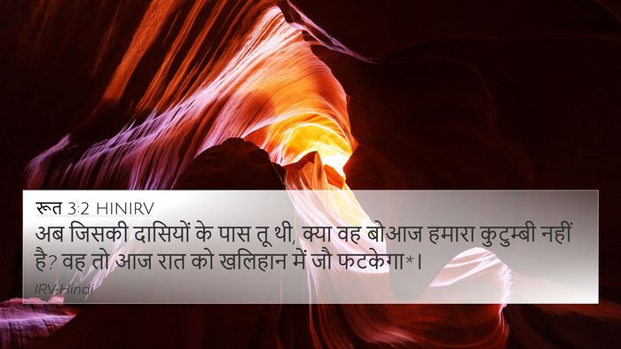 रूत 3:2 HINIRV 4K Wallpaper - अब जिसकी दासियों - 4K Wallpaper Bible Verse