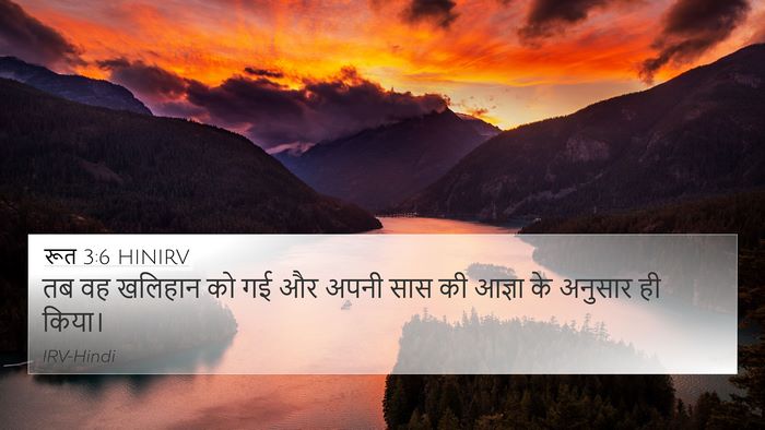 रूत 3:6 HINIRV 4K Wallpaper - तब वह खलिहान को गई - 4K Wallpaper Bible Verse