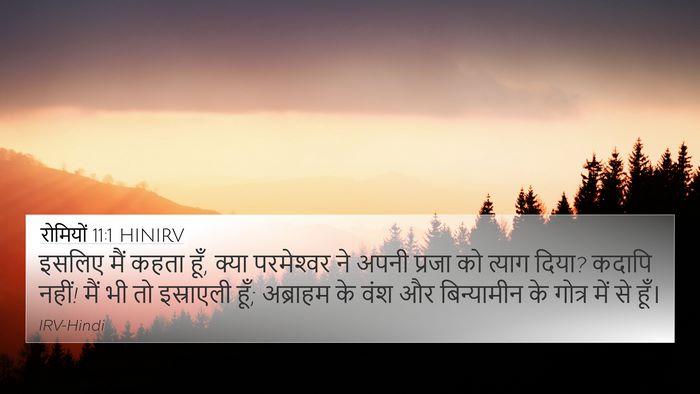 रोमियों 11:1 HINIRV Bible Verse Image