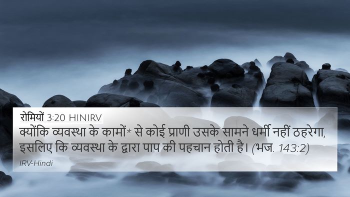 रोमियों 3:20 HINIRV Bible Verse Image