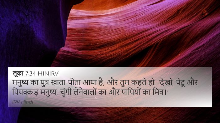 लूका 7:34 HINIRV Bible Verse Image