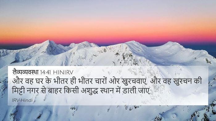 लैव्यव्यवस्था 14:41 HINIRV 4K Wallpaper - और वह घर के भीतर ही - 4K Wallpaper Bible Verse