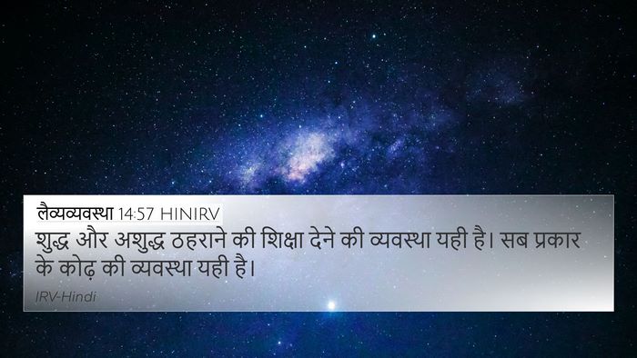 लैव्यव्यवस्था 14:57 HINIRV 4K Wallpaper - शुद्ध और अशुद्ध - 4K Wallpaper Bible Verse