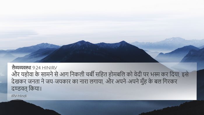 लैव्यव्यवस्था 9:24 HINIRV Bible Verse Image