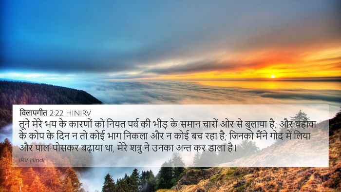 विलापगीत 2:22 HINIRV Bible Verse Image