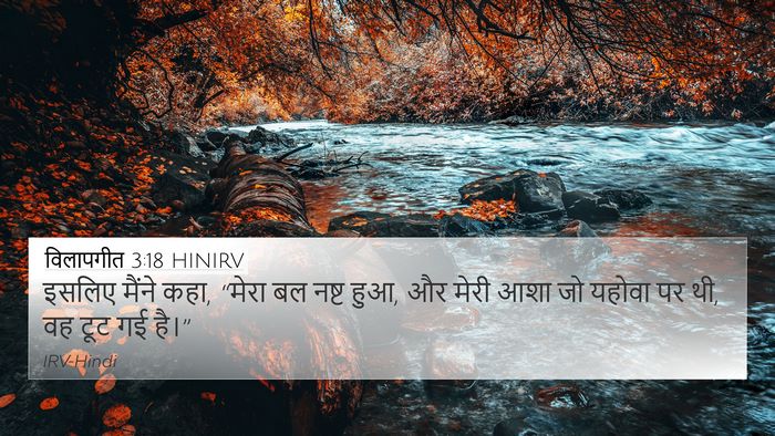 विलापगीत 3:18 HINIRV Bible Verse Image