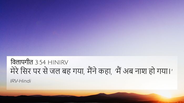 विलापगीत 3:54 HINIRV Bible Verse Image