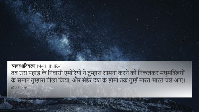 व्यवस्थाविवरण 1:44 HINIRV Bible Verse Image